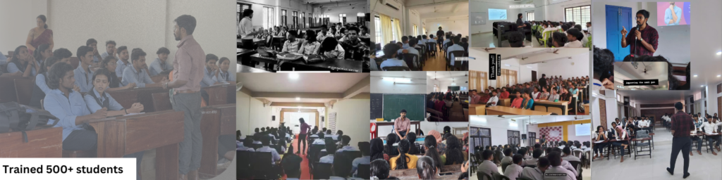 Sathya Narayanan trained 500+ students , taken seminars on 50+ colleges and institutions in Kerala